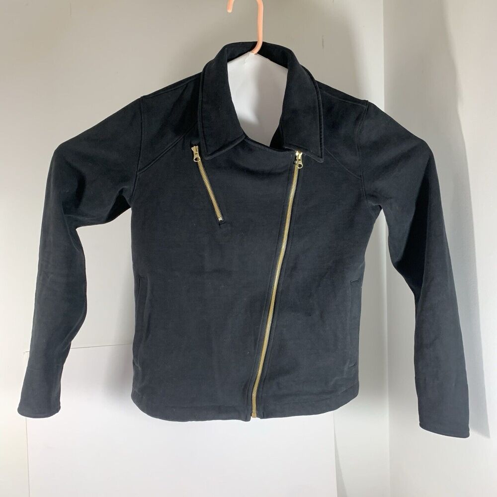 Lululemon Lab Shadow Moto Jacket Fleece Asymmetrical Zip Womens Medium/8